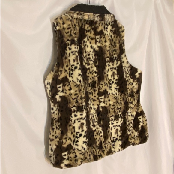 NW KC Collections Reversible Leopard Vest Sz 1X - Picture 8 of 16